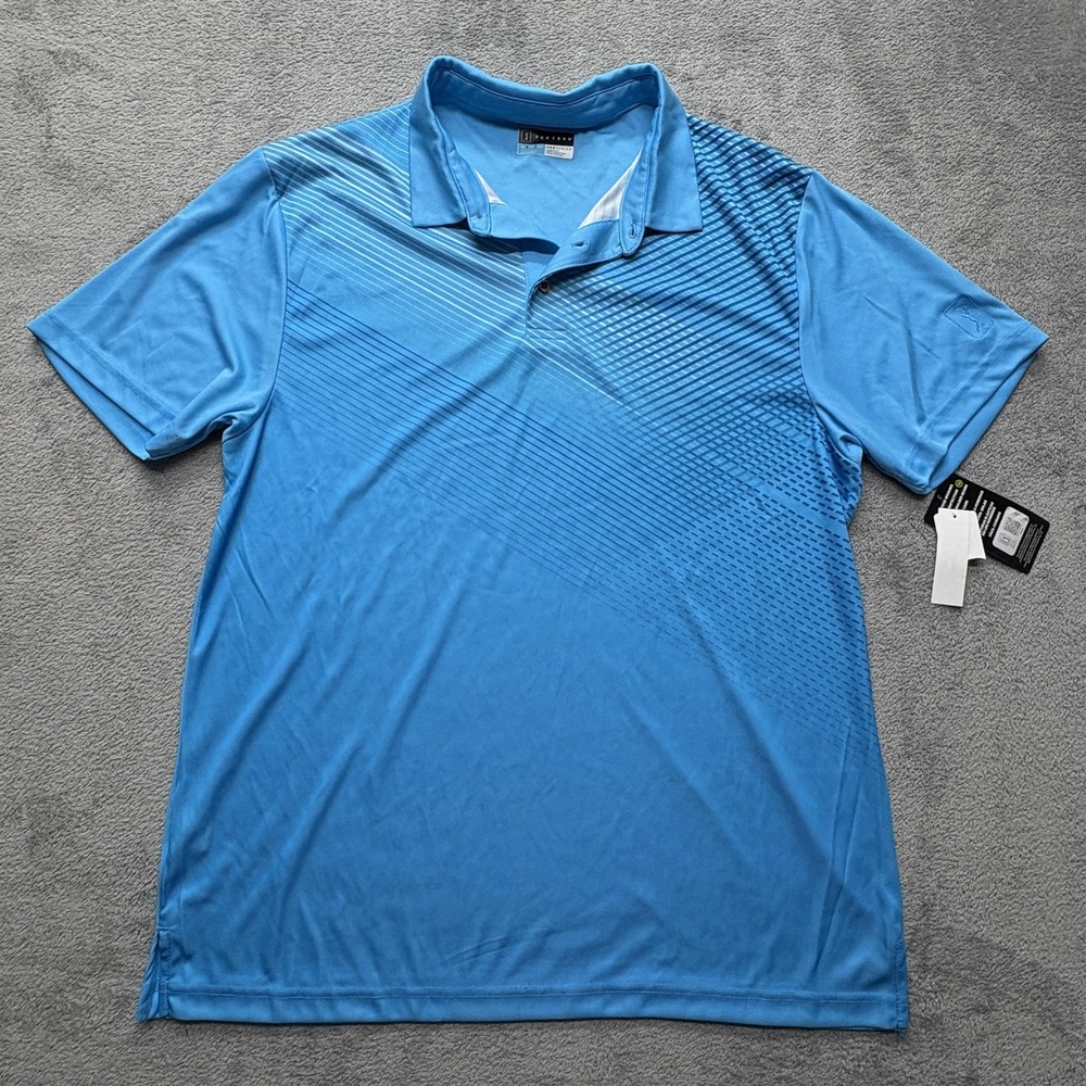 PGA Tour Polo Shirt Mens XL Blue Pro Series Athletic Fit Golf‎ Performance NWT